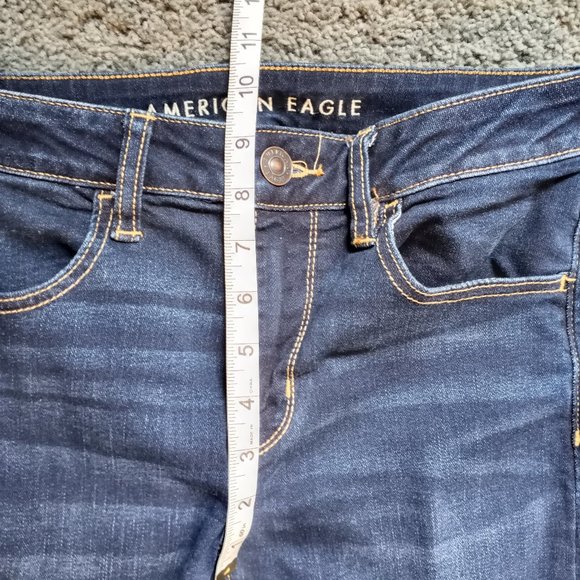 American Eagle EUC "Real Good" Dark Denim Jeans Size 8R-Item #420 - Picture 3 of 7